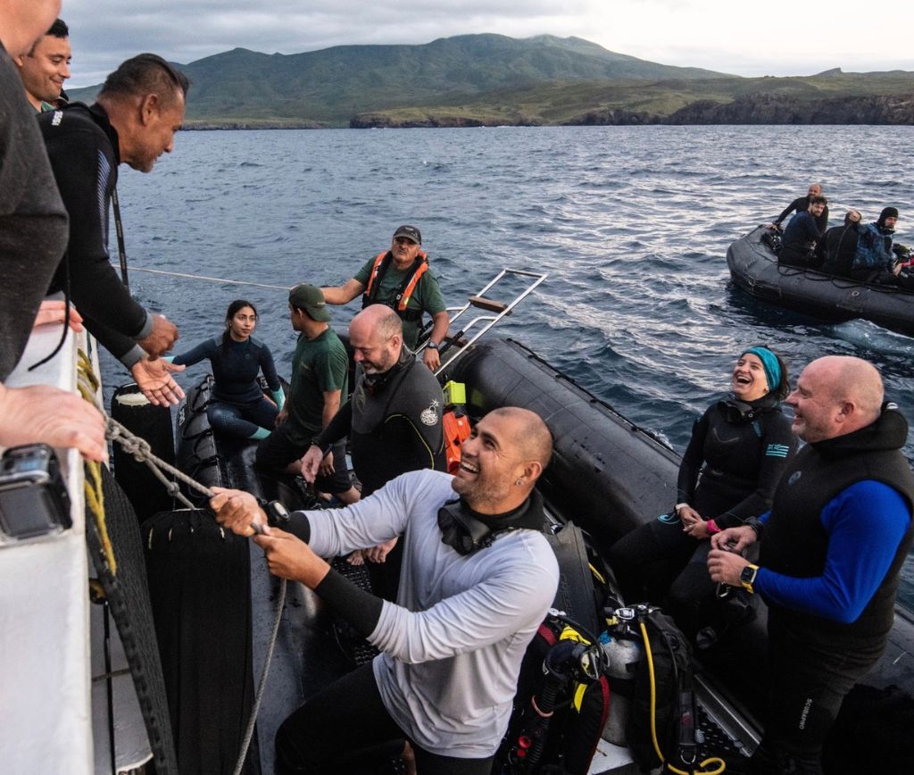 Blue Realm crew on a diving expedition
